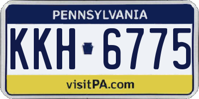PA license plate KKH6775