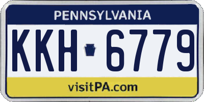 PA license plate KKH6779