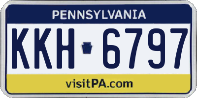 PA license plate KKH6797