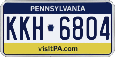 PA license plate KKH6804