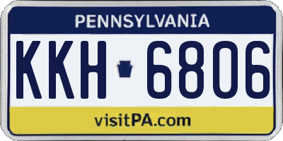 PA license plate KKH6806