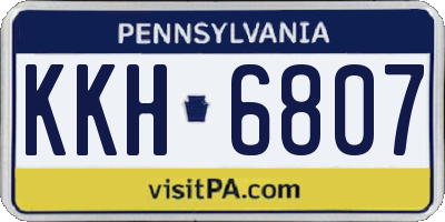 PA license plate KKH6807