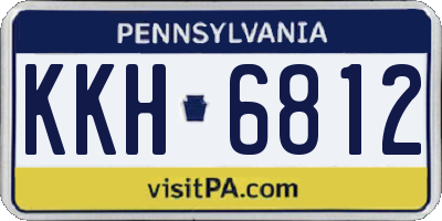 PA license plate KKH6812