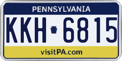 PA license plate KKH6815