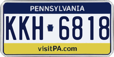 PA license plate KKH6818