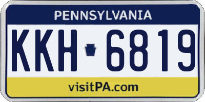 PA license plate KKH6819