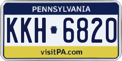 PA license plate KKH6820