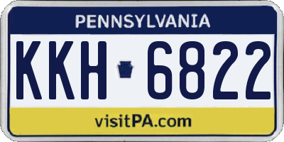 PA license plate KKH6822