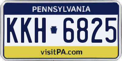 PA license plate KKH6825