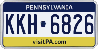 PA license plate KKH6826