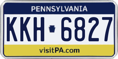 PA license plate KKH6827