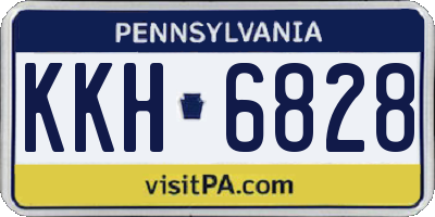 PA license plate KKH6828