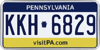 PA license plate KKH6829