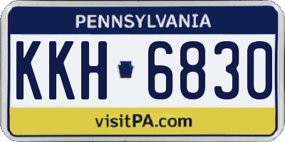 PA license plate KKH6830