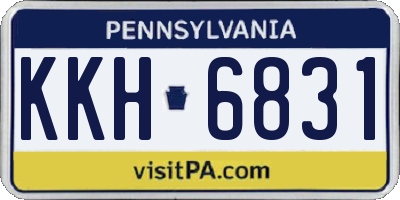 PA license plate KKH6831
