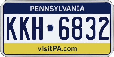 PA license plate KKH6832