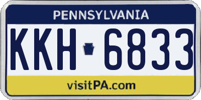 PA license plate KKH6833