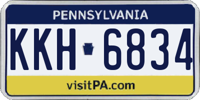 PA license plate KKH6834