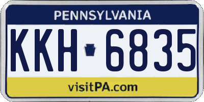 PA license plate KKH6835