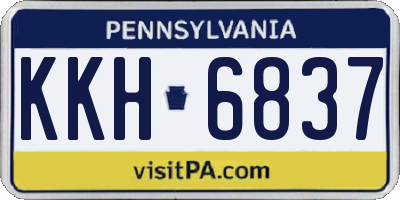 PA license plate KKH6837