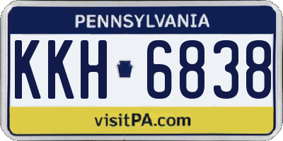 PA license plate KKH6838
