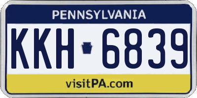 PA license plate KKH6839