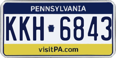PA license plate KKH6843