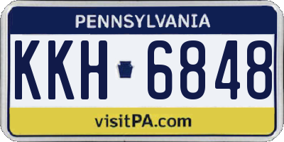 PA license plate KKH6848