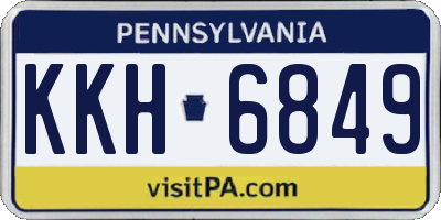 PA license plate KKH6849