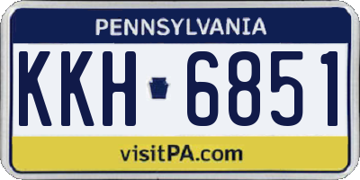 PA license plate KKH6851