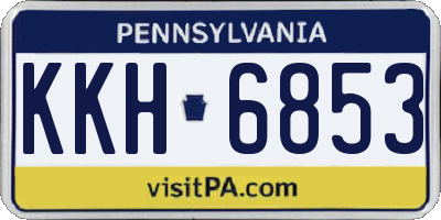 PA license plate KKH6853