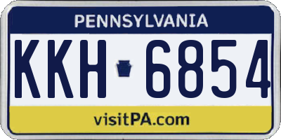 PA license plate KKH6854