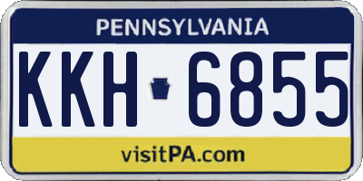 PA license plate KKH6855