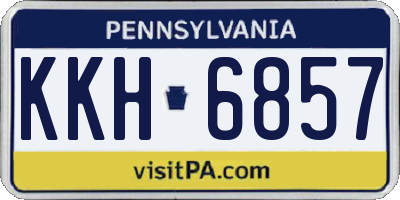 PA license plate KKH6857