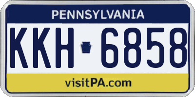 PA license plate KKH6858