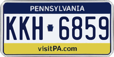 PA license plate KKH6859