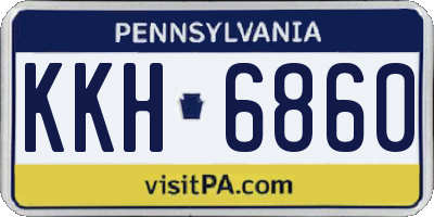PA license plate KKH6860