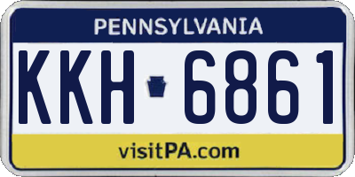 PA license plate KKH6861