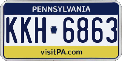PA license plate KKH6863