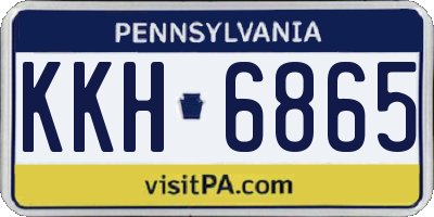 PA license plate KKH6865