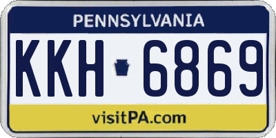 PA license plate KKH6869