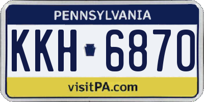 PA license plate KKH6870