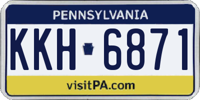 PA license plate KKH6871
