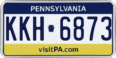 PA license plate KKH6873