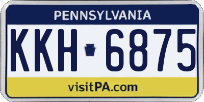 PA license plate KKH6875