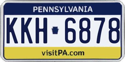 PA license plate KKH6878