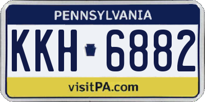 PA license plate KKH6882