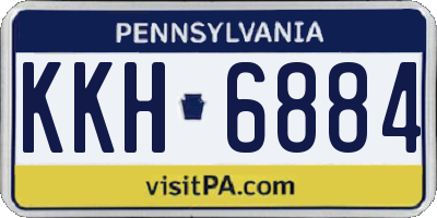 PA license plate KKH6884