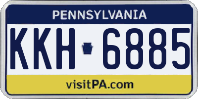 PA license plate KKH6885