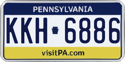 PA license plate KKH6886